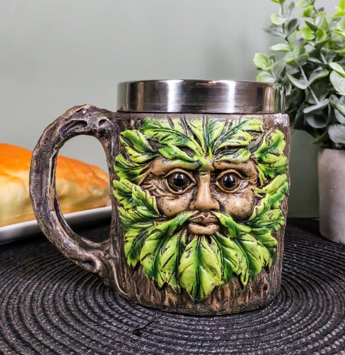 ebros gift Ebros Forest Chibi Greenman Drink Mug With Tree Bark Tankard Coffee Cup 16oz