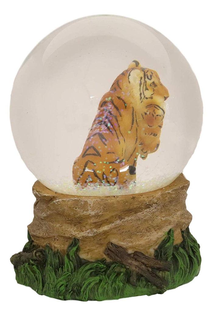 Ebros Gift Ebros Forest Jungle Apex Predator Orange Bengal Tiger Glitter Snow Globe 100mm Decor