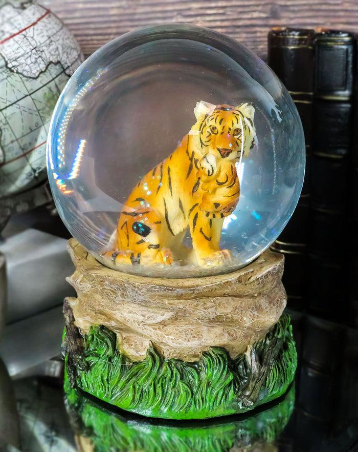 ebros gift Ebros Forest Jungle Apex Predator Orange Bengal Tiger Glitter Snow Globe 100mm Decor