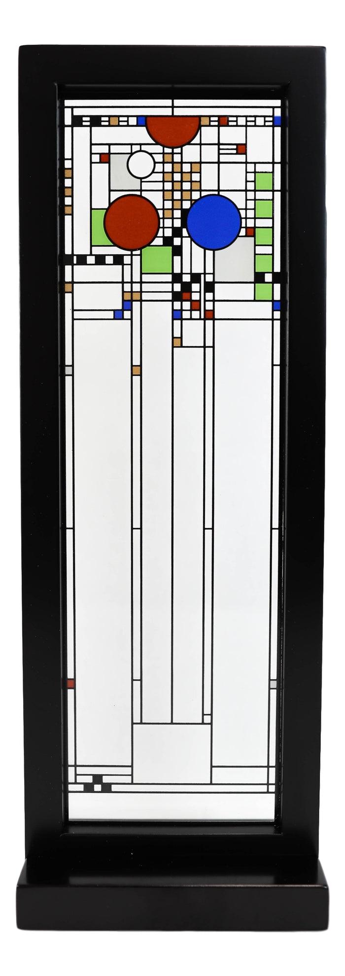 Ebros Gift Ebros Frank Lloyd Wright Coonley Playhouse Middle Panel Stained Glass Wood Framed