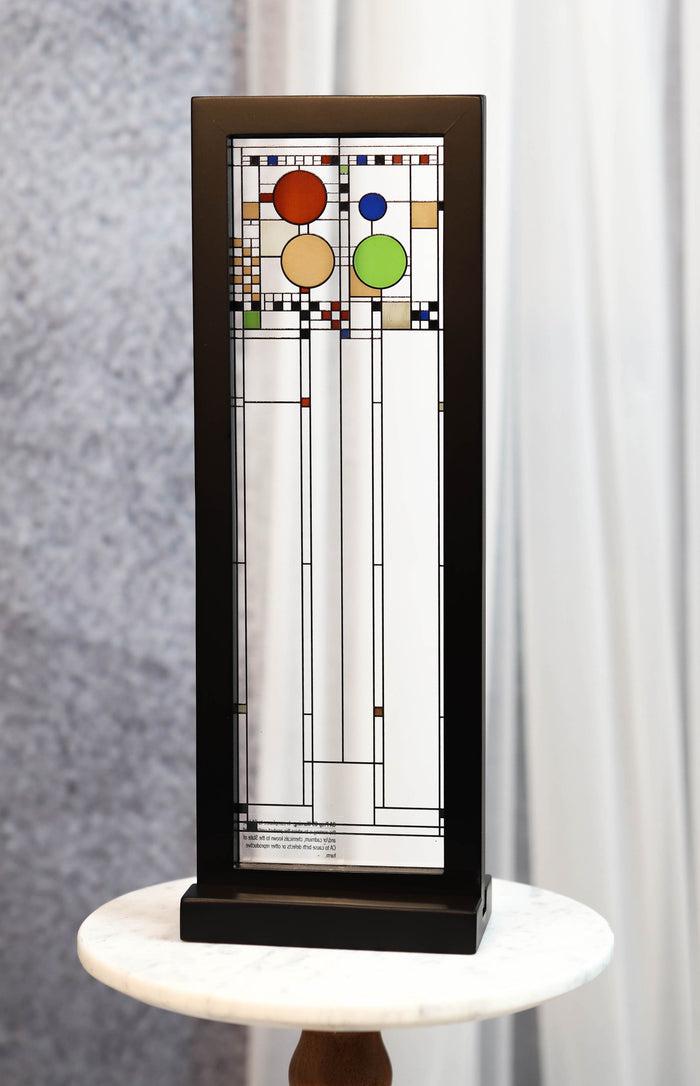 ebros gift Ebros Frank Lloyd Wright Coonley Playhouse Right Panel Stained Glass Wood Framed