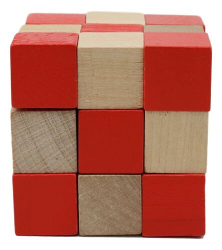 Ebros Gift Ebros Frank Lloyd Wright Cube 3D Puzzle 2.25" H Wooden Puzzles Brain Exercise