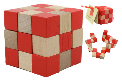 ebros gift Ebros Frank Lloyd Wright Cube 3D Puzzle 2.25" H Wooden Puzzles Brain Exercise