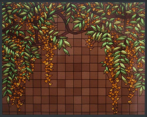 Ebros Gift Ebros Frank Lloyd Wright D.D.Martin House Wisteria Panel 14" Wide Wall Panel Plaque Decor