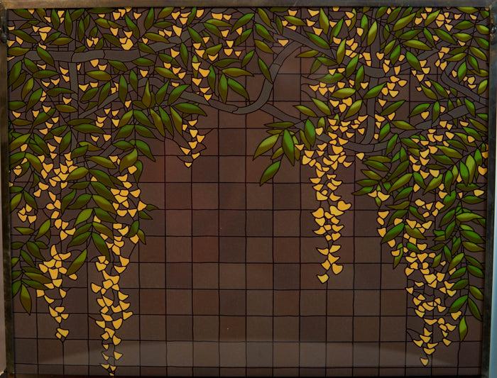 Ebros Gift Ebros Frank Lloyd Wright D.D.Martin House Wisteria Panel 14" Wide Wall Panel Plaque Decor