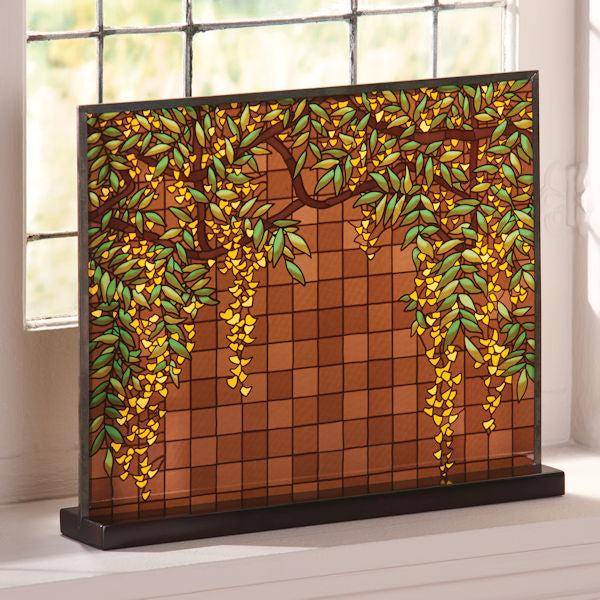 ebros gift Ebros Frank Lloyd Wright D.D.Martin House Wisteria Panel 14" Wide Wall Panel Plaque Decor