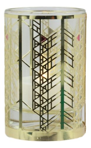 Ebros Gift Ebros Frank Lloyd Wright Hollyhock House California Brass Votive Candle Holder