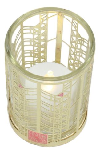 Ebros Gift Ebros Frank Lloyd Wright Hollyhock House California Brass Votive Candle Holder