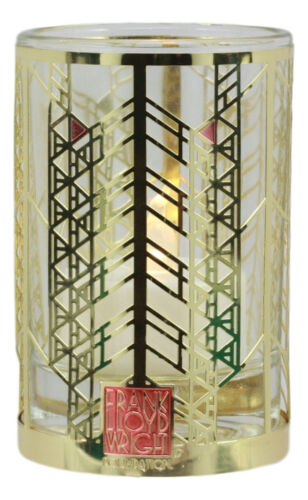 ebros gift Ebros Frank Lloyd Wright Hollyhock House California Brass Votive Candle Holder
