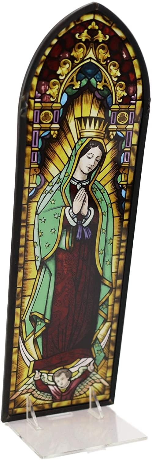 Ebros Gift Ebros Frank Lloyd Wright Lady Of Guadalupe Virgin Mary Stained Glass Wall Decor