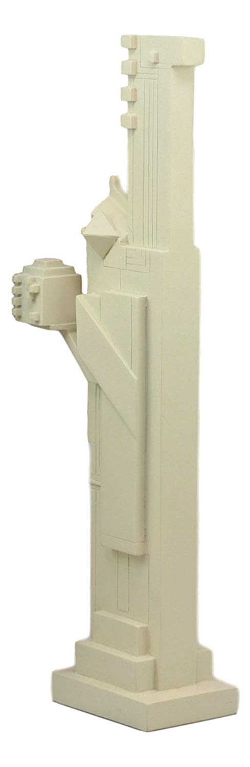 Ebros Gift Ebros Frank Lloyd Wright Midway Gardens White Sprite Holding Two Cubes Statue Reproduction Sculpture 14" Tall