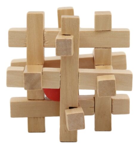 Ebros Gift Ebros Frank Lloyd Wright Mini Square Interlocking Textile Blocks 3D Wooden Puzzle 3"H