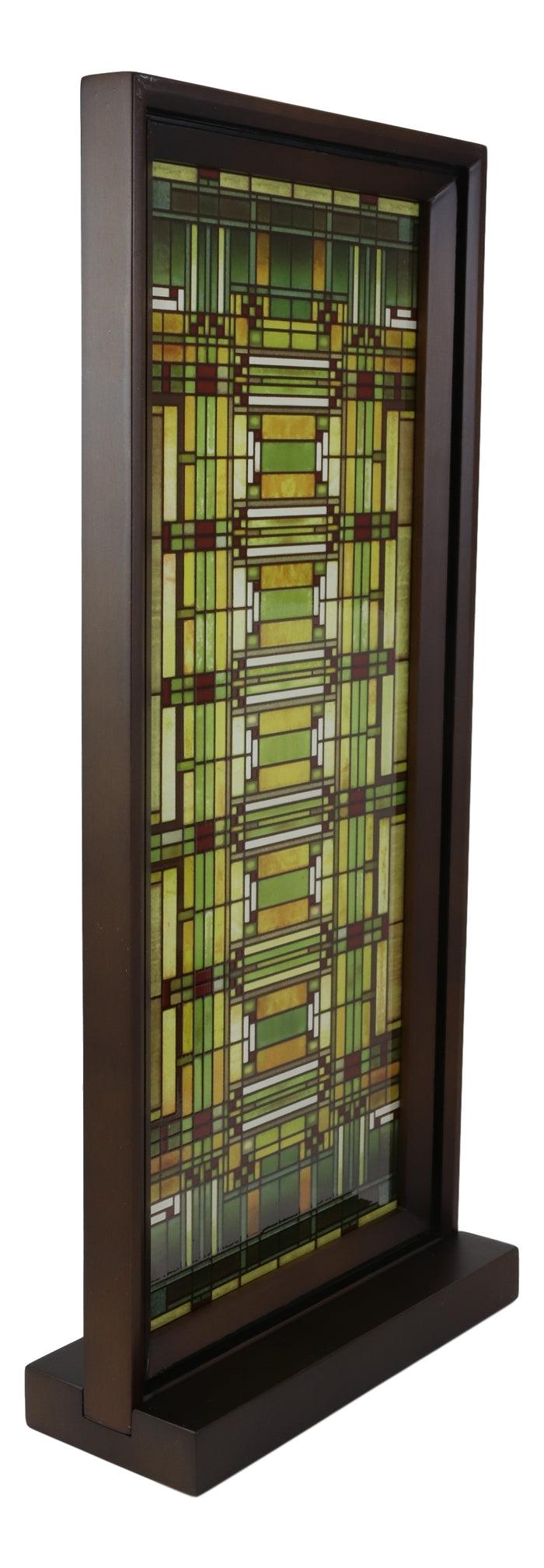 Ebros Gift Ebros Frank Lloyd Wright Oak Park Studio Sky Stained Glass Desktop Or Wall Plaque