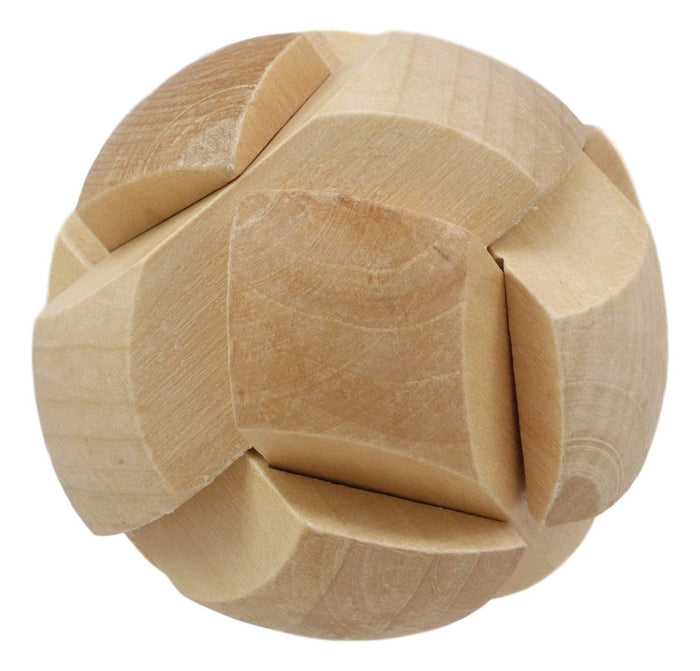 Ebros Gift Ebros Frank Lloyd Wright Soccer Ball 3D Block Mini Puzzle 2.75" Height Wooden Puzzles