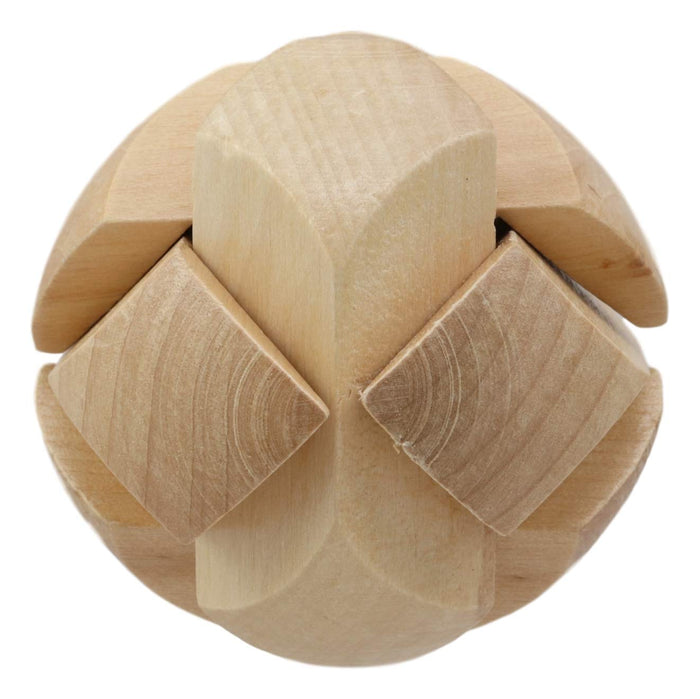 Ebros Gift Ebros Frank Lloyd Wright Soccer Ball 3D Block Mini Puzzle 2.75" Height Wooden Puzzles