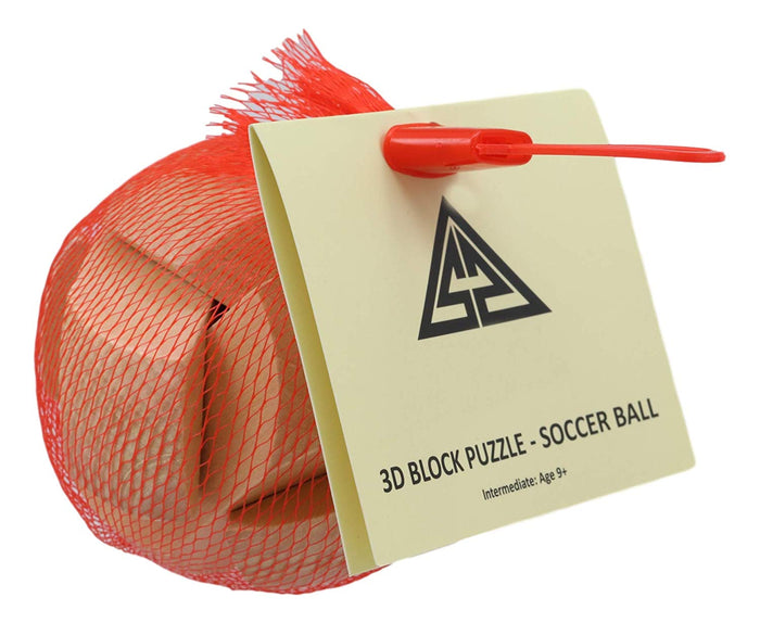 Ebros Gift Ebros Frank Lloyd Wright Soccer Ball 3D Block Mini Puzzle 2.75" Height Wooden Puzzles