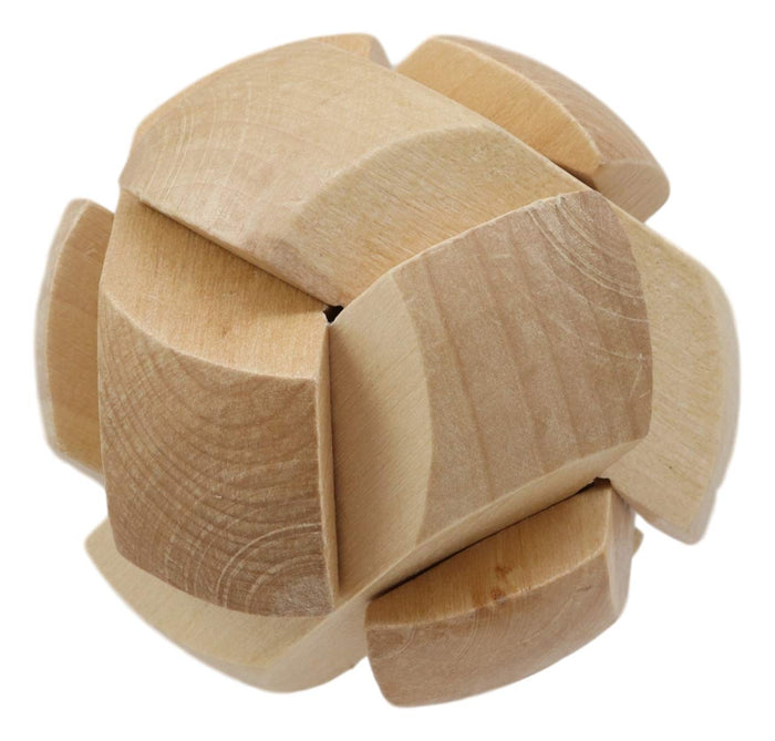 ebros gift Ebros Frank Lloyd Wright Soccer Ball 3D Block Mini Puzzle 2.75" Height Wooden Puzzles
