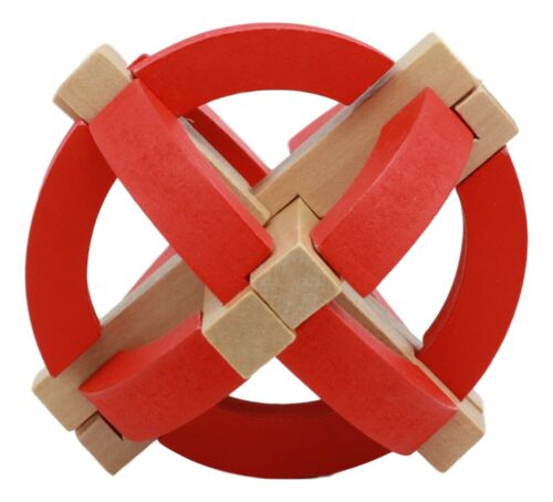 Ebros Gift Ebros Frank Lloyd Wright Sphere 3D Puzzle 3.75" Height Wooden Puzzles Brain Exercise Intelligence Logic Educational Toy