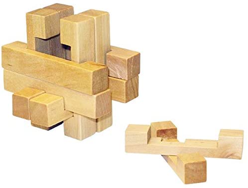 Ebros Gift Ebros Frank Lloyd Wright Square Hidden Rattle 3D Block Mini Puzzle 3" Height