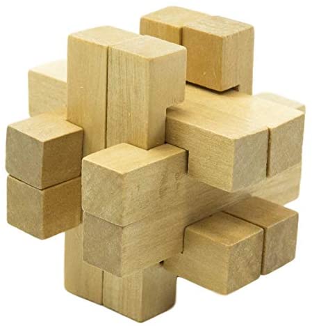 Ebros Gift Ebros Frank Lloyd Wright Square Hidden Rattle 3D Block Mini Puzzle 3" Height