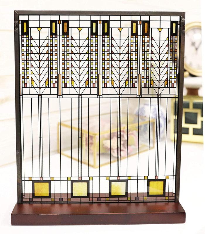 Ebros Gift Ebros Frank Lloyd Wright Tree Of Life Stained Glass 11.5" X 9.5" Desktop Plaque
