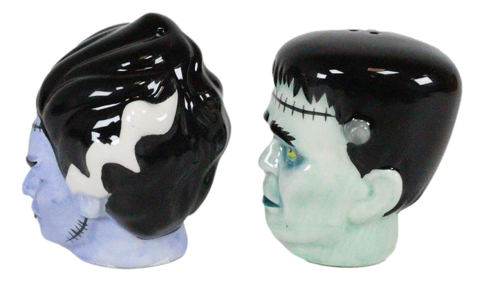 Ebros Gift Ebros Frankenstein Zombie Bride And Groom Couple Ceramic Salt And Pepper Shakers Set