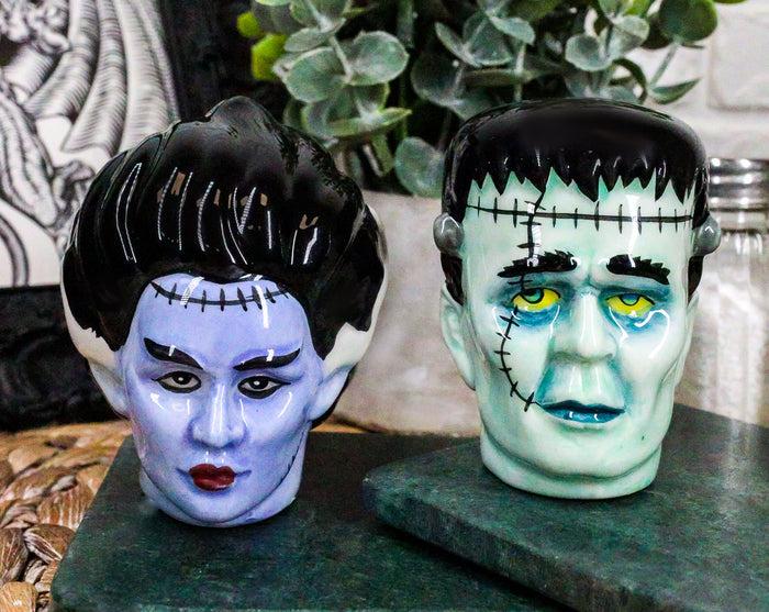 ebros gift Ebros Frankenstein Zombie Bride And Groom Couple Ceramic Salt And Pepper Shakers Set