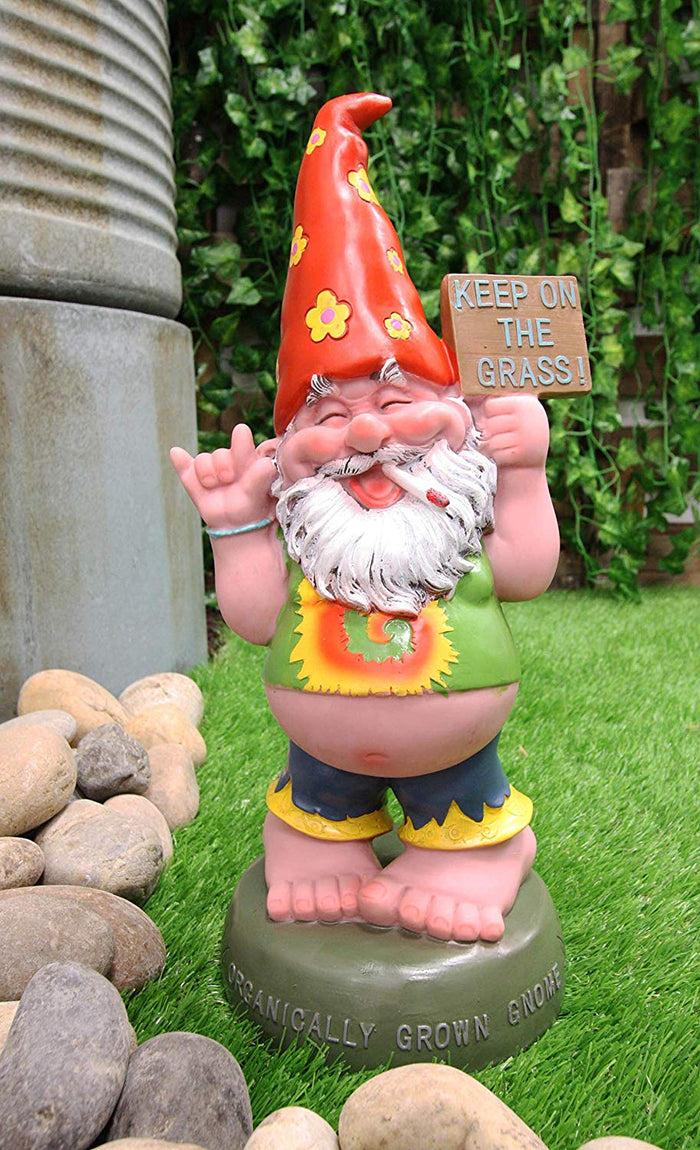 ebros gift Ebros Free Spirited Hippie Garden Old Fat Mr Gnome Statue Keep On The Grass