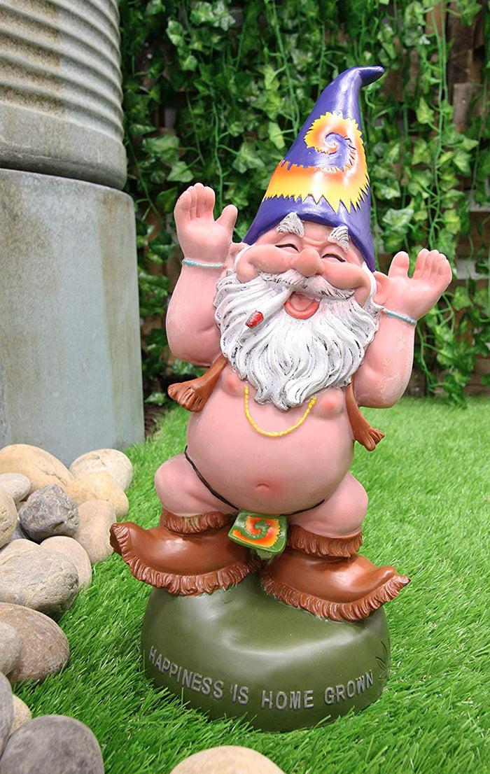 ebros gift Ebros Free Spirited Hippie Garden Old Mr Gnome Statue Happiness Is Home Grown