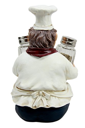 Ebros Gift Ebros French Bistro Chef Jean Seasons And Spice Salt Pepper Shaker Holder Set