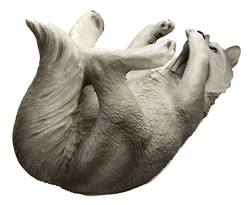 Ebros Gift Ebros Full Moon Drunken Gray Wolf Wine Holder Moonshine Howl Cries Of The Night Wine Caddy Figurine 10.5" Long