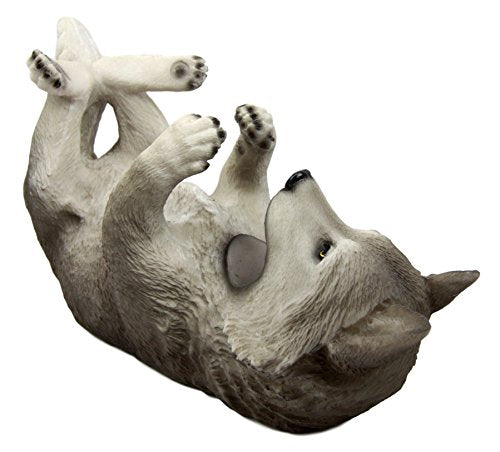 Ebros Gift Ebros Full Moon Drunken Gray Wolf Wine Holder Moonshine Howl Cries Of The Night Wine Caddy Figurine 10.5" Long