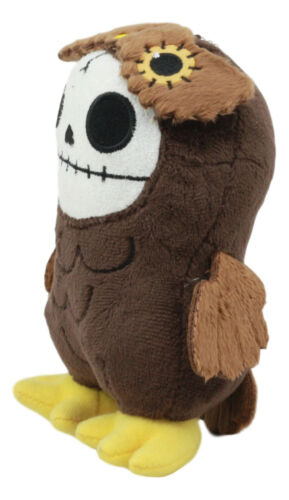 Ebros Gift Ebros Furry Bone Skeleton Hootie The Brown Owl Plush Toy Doll Collectible 5.75"H