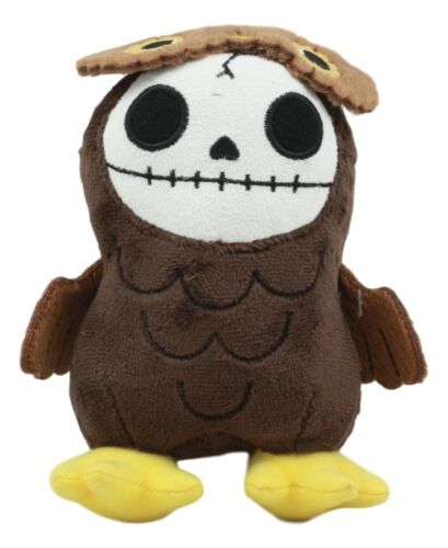 Ebros Gift Ebros Furry Bone Skeleton Hootie The Brown Owl Plush Toy Doll Collectible 5.75"H