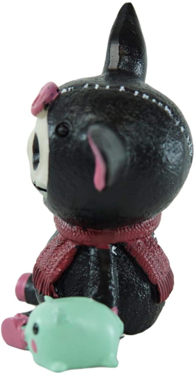 Ebros Gift Ebros Furry Bones Black Porky Pig Bacon Skeleton With Sidekick Piggy Figurine