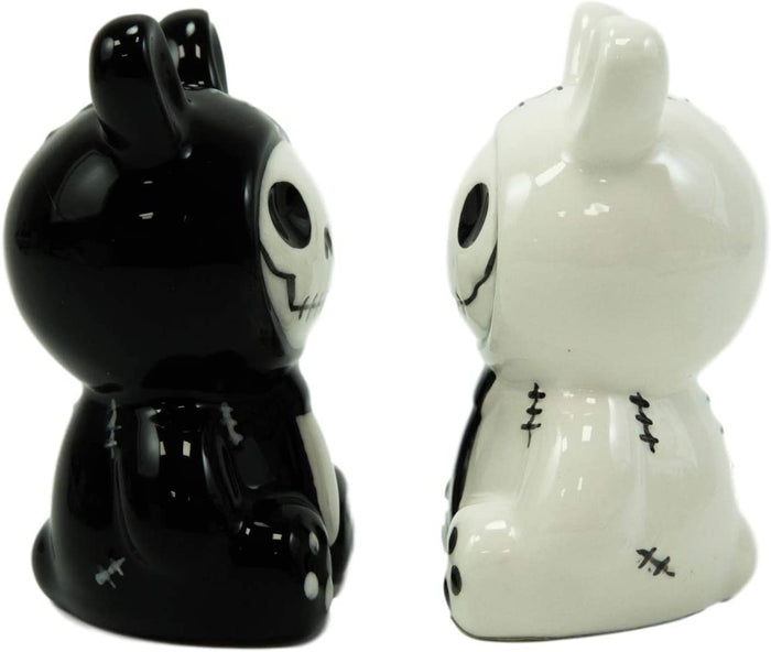 Ebros Gift Ebros Furry Bones Bun Bun Rabbits Salt And Pepper Shakers Ceramic Set 3.5"H