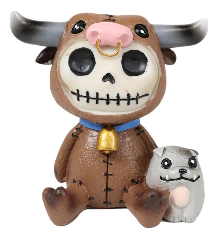 Ebros Gift Ebros Furry Bones El Toro The Bull Skeleton Furry Bones Collectible Figurine 3" H
