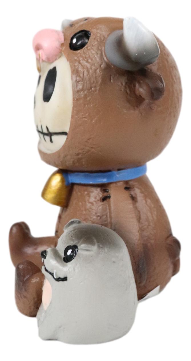Ebros Gift Ebros Furry Bones El Toro The Bull Skeleton Furry Bones Collectible Figurine 3" H