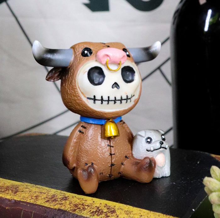ebros gift Ebros Furry Bones El Toro The Bull Skeleton Furry Bones Collectible Figurine 3" H