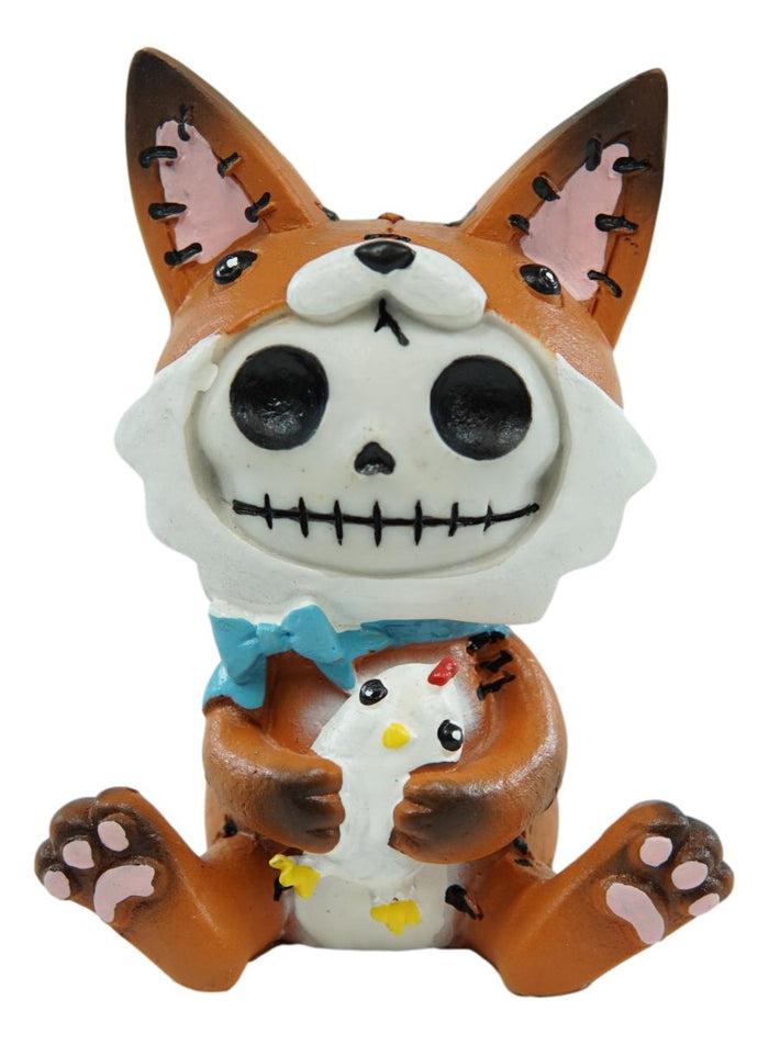 Ebros Gift Ebros Furry Bones Fen Fen The Fox Skeleton Statue Furrybones Vulpes With Chicken Doll