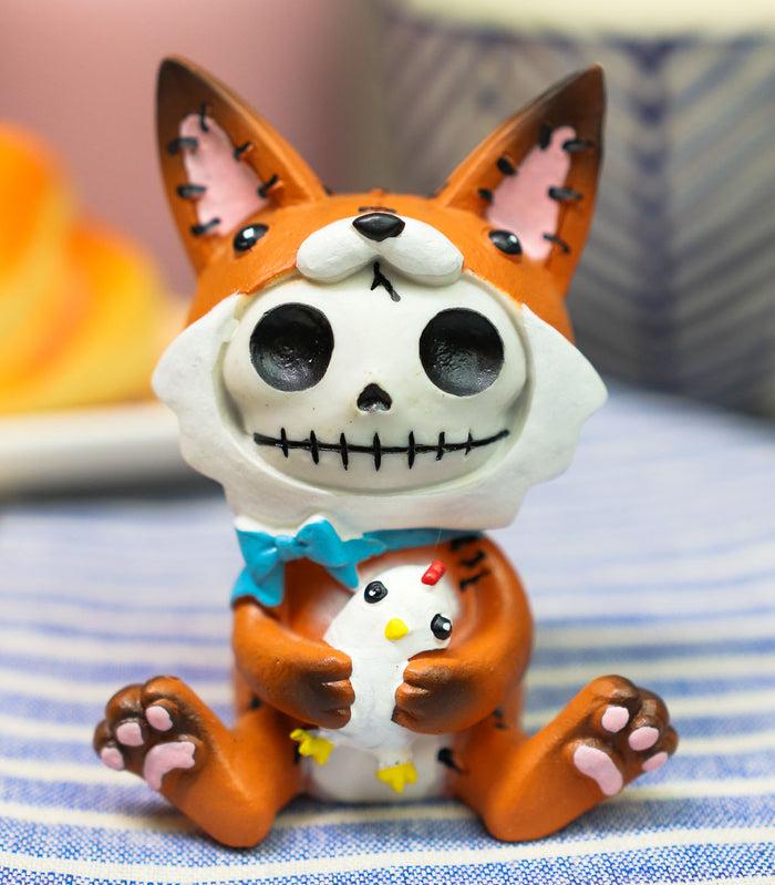 ebros gift Ebros Furry Bones Fen Fen The Fox Skeleton Statue Furrybones Vulpes With Chicken Doll
