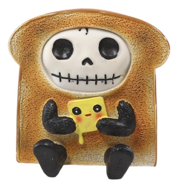 Ebros Gift Ebros Furry Bones French Toast Bread Swiss Cheese Breakfast Skeleton Figurine