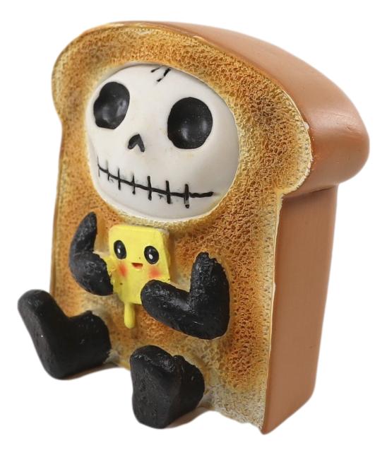 Ebros Gift Ebros Furry Bones French Toast Bread Swiss Cheese Breakfast Skeleton Figurine