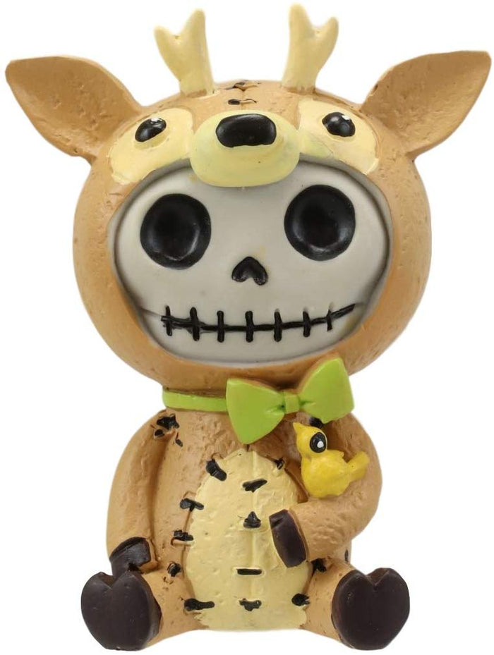 ebros gift Ebros Furry Bones John The Reindeer Skeleton Figurine 2.75"H Christmas Furrybone
