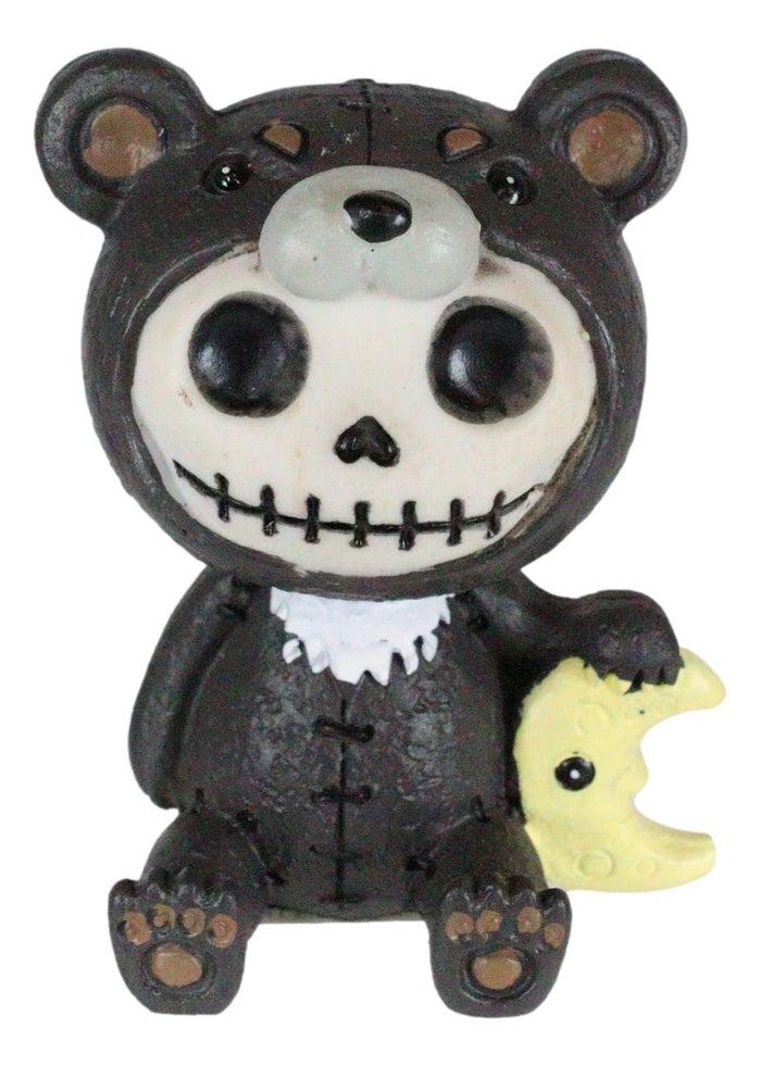 ebros gift Ebros Furry Bones Kuma The Black Teddy Bear Costume Skeleton Figurine 3"H