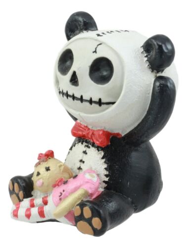 Ebros Gift Ebros Furry Bones Panda Figurine 2.5"H Adorable Voodoo Skeleton Furrybones Pandie