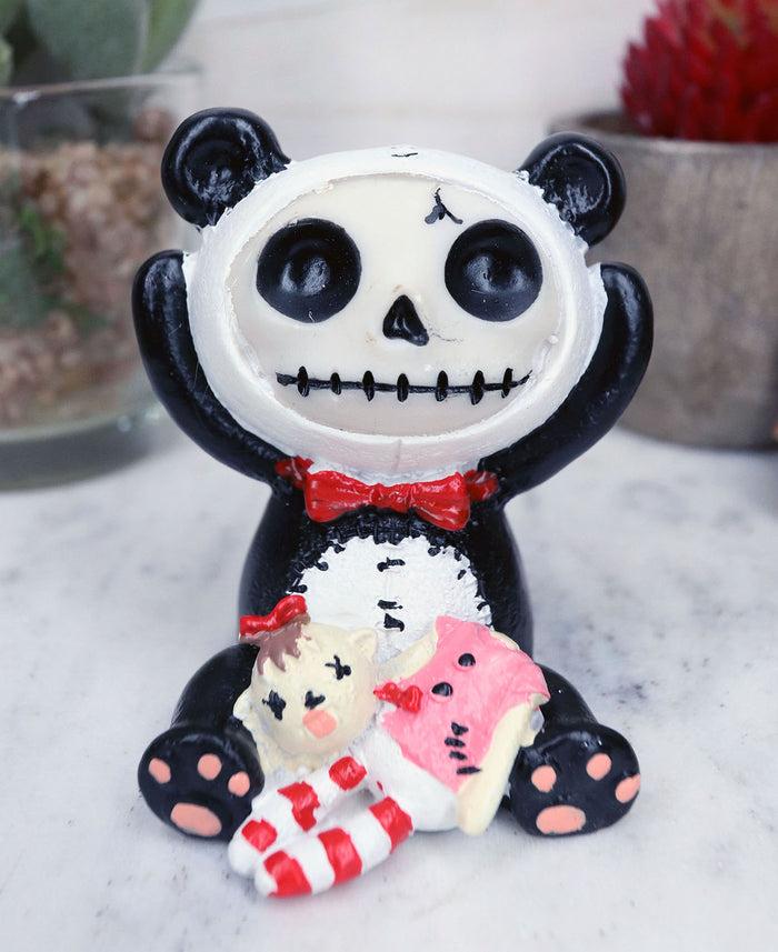 ebros gift Ebros Furry Bones Panda Figurine 2.5"H Adorable Voodoo Skeleton Furrybones Pandie