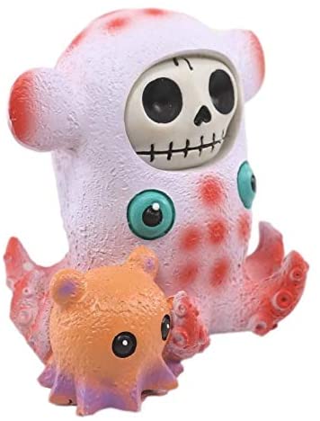Ebros Gift Ebros Furry Bones Pink Giant Squid Skeleton Nautical Cephalopod Furrybones