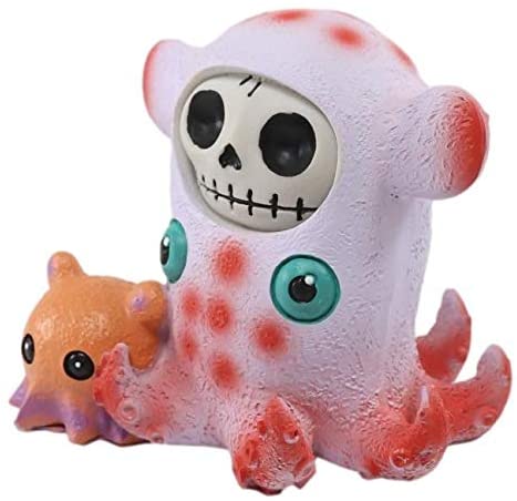 Ebros Gift Ebros Furry Bones Pink Giant Squid Skeleton Nautical Cephalopod Furrybones
