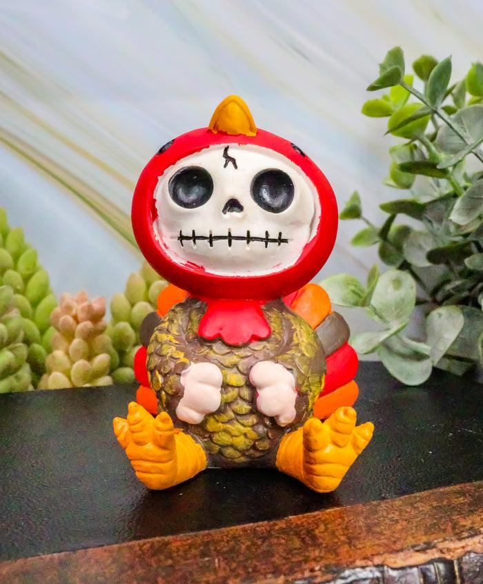 ebros gift Ebros Furry Bones Pumpkin The Thanksgiving Turkey Gobbler Skeleton Figurine
